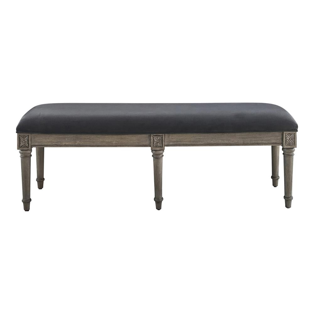 Alderwood Upholstered Bench French Grey