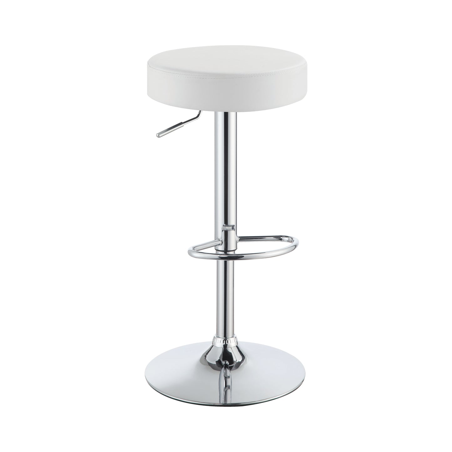 Ramses 29" Adjustable Bar Stool Chrome and White
