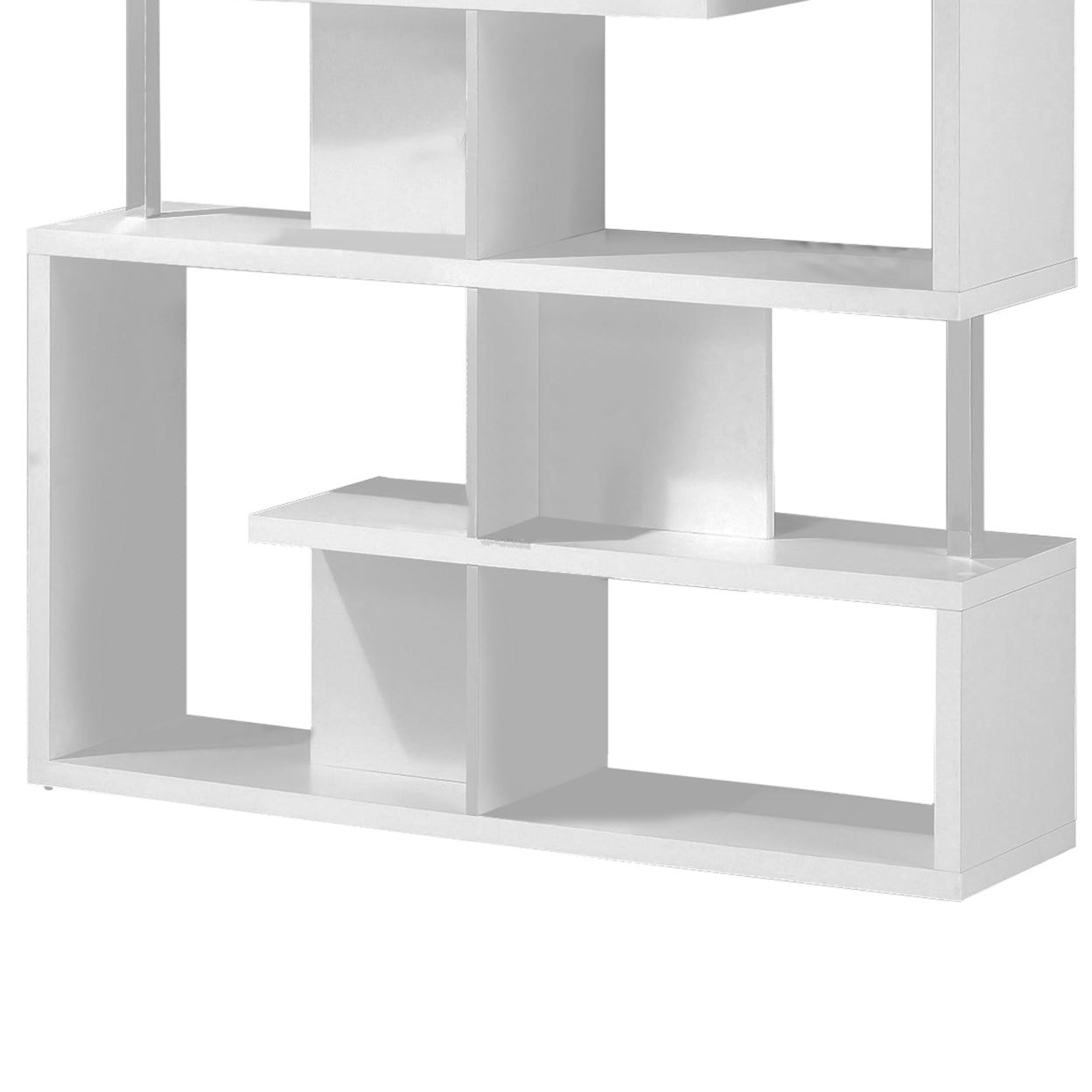 Hoover 5-tier Bookcase White and Chrome