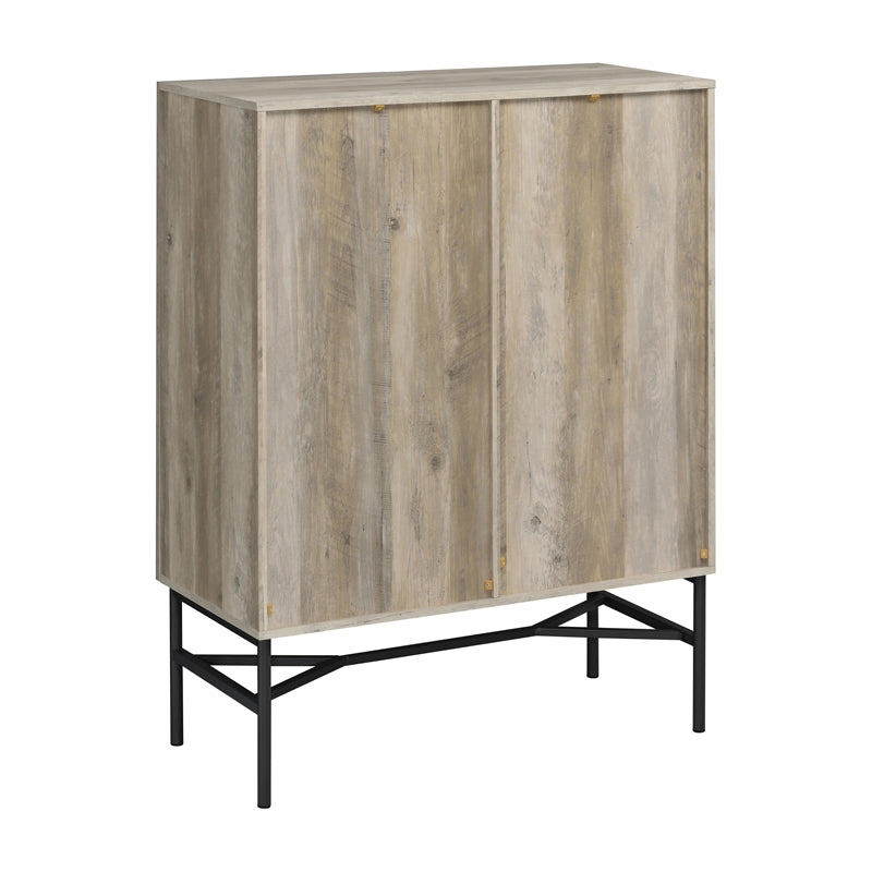 2-door Accent Cabinet with Glass Shelves