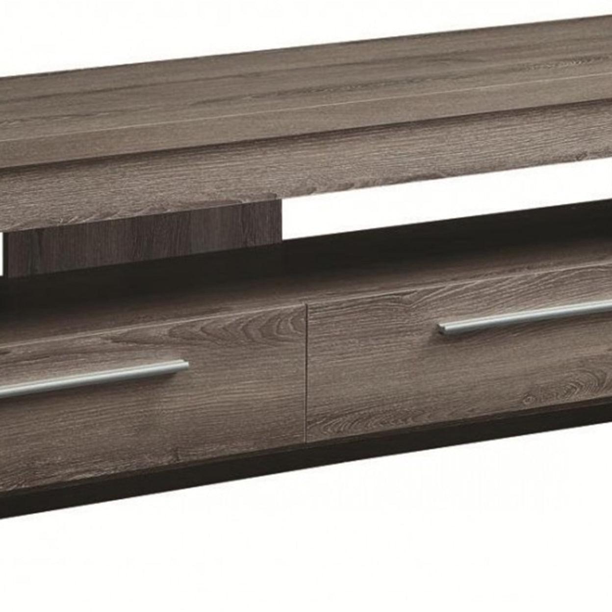 2-drawer TV Console Weathered Grey
