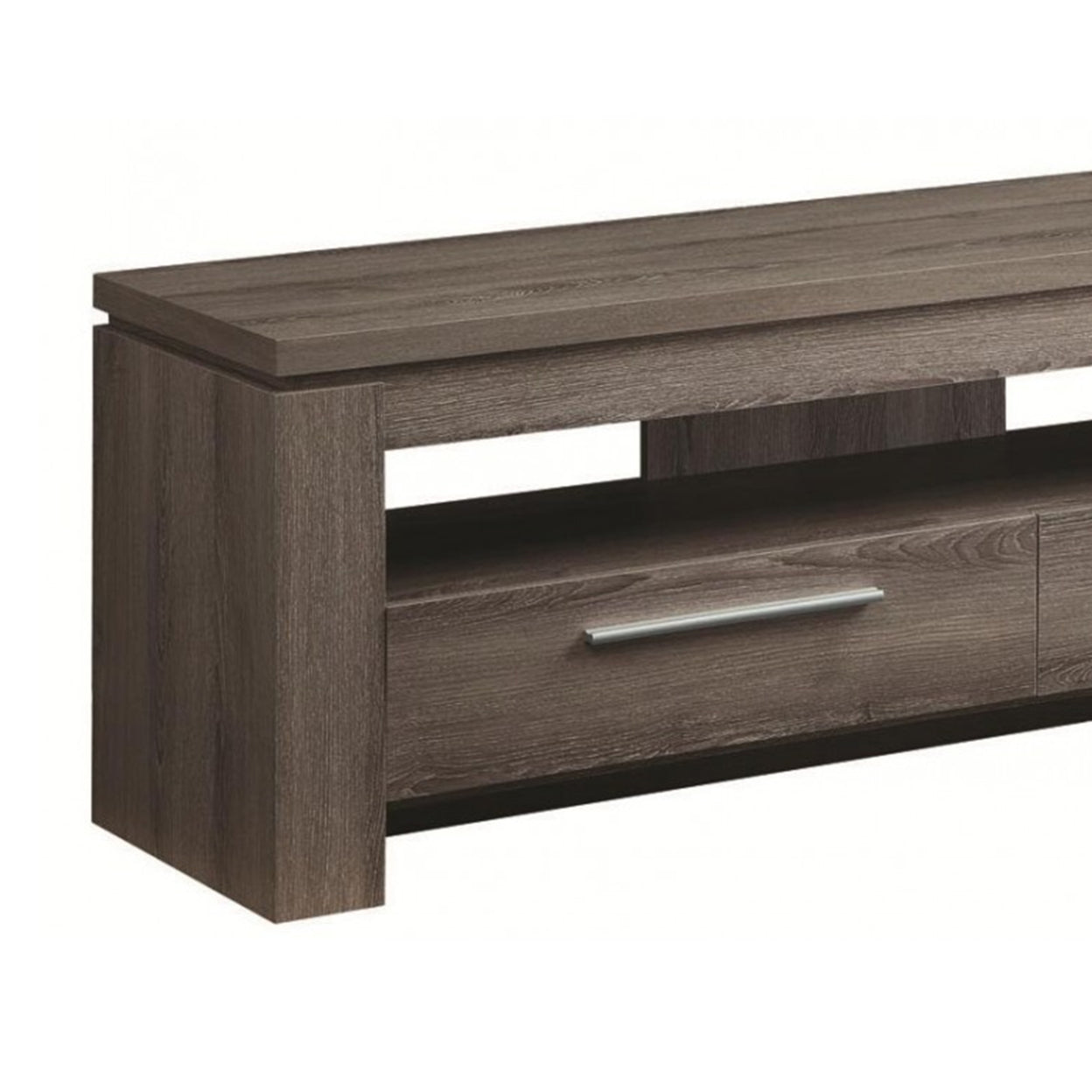 2-drawer TV Console Weathered Grey