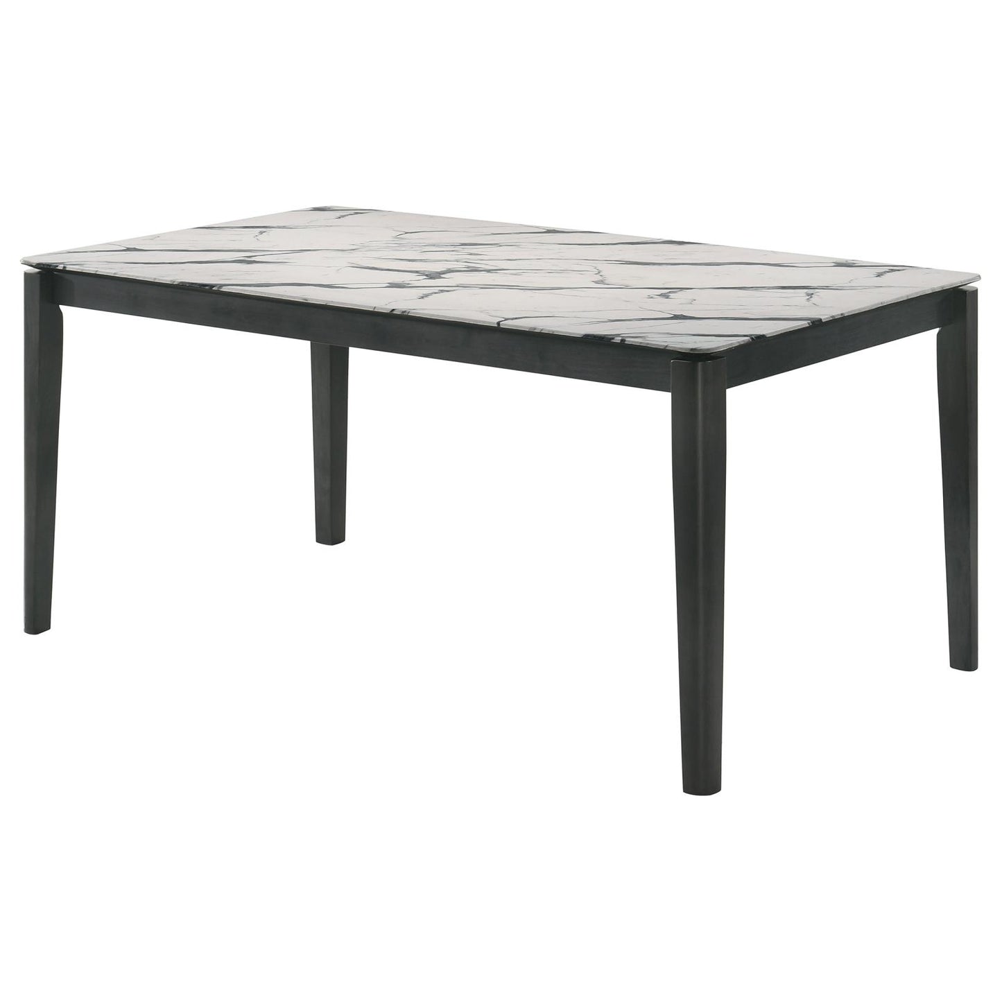 Stevie Rectangular Dining Table with Faux Marble Top
