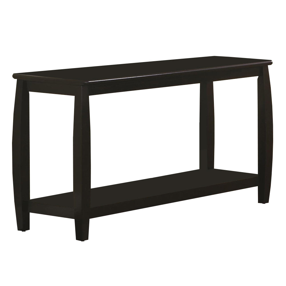 Rectangular Sofa Table with Lower Shelf Espresso