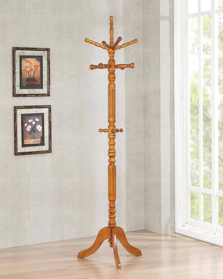Coat Rack with 11 Hooks Golden Brown