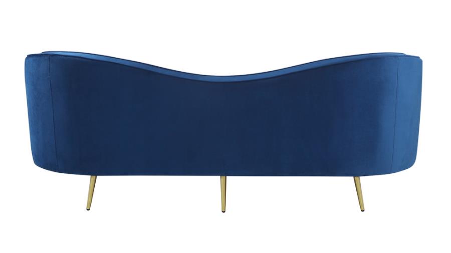 Sophia Camel Back Living Room Set Blue