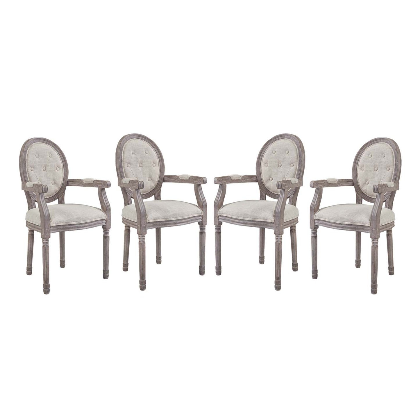 Arise Dining Armchair Upholstered Fabric Set of 4