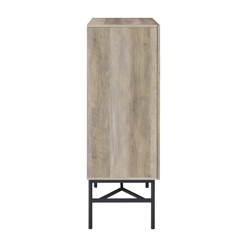 2-door Accent Cabinet with Glass Shelves