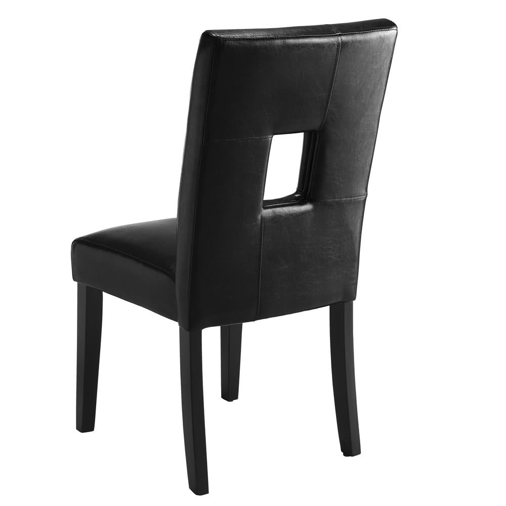 Shannon Open Back Upholstered Dining Chairs Black (Set of 2)