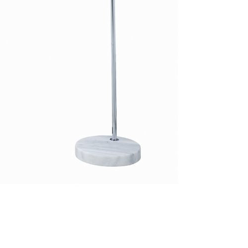 Marble Base Floor Lamp Chrome and Crystal