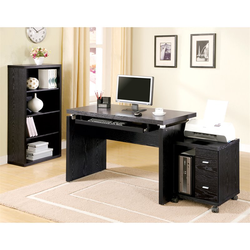 Russell 2-drawer CPU Stand Black Oak
