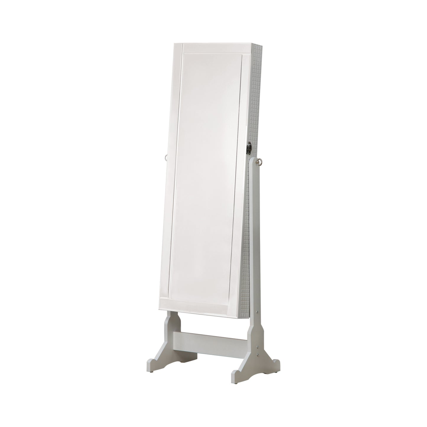 Storage Jewelry Cheval Mirror White