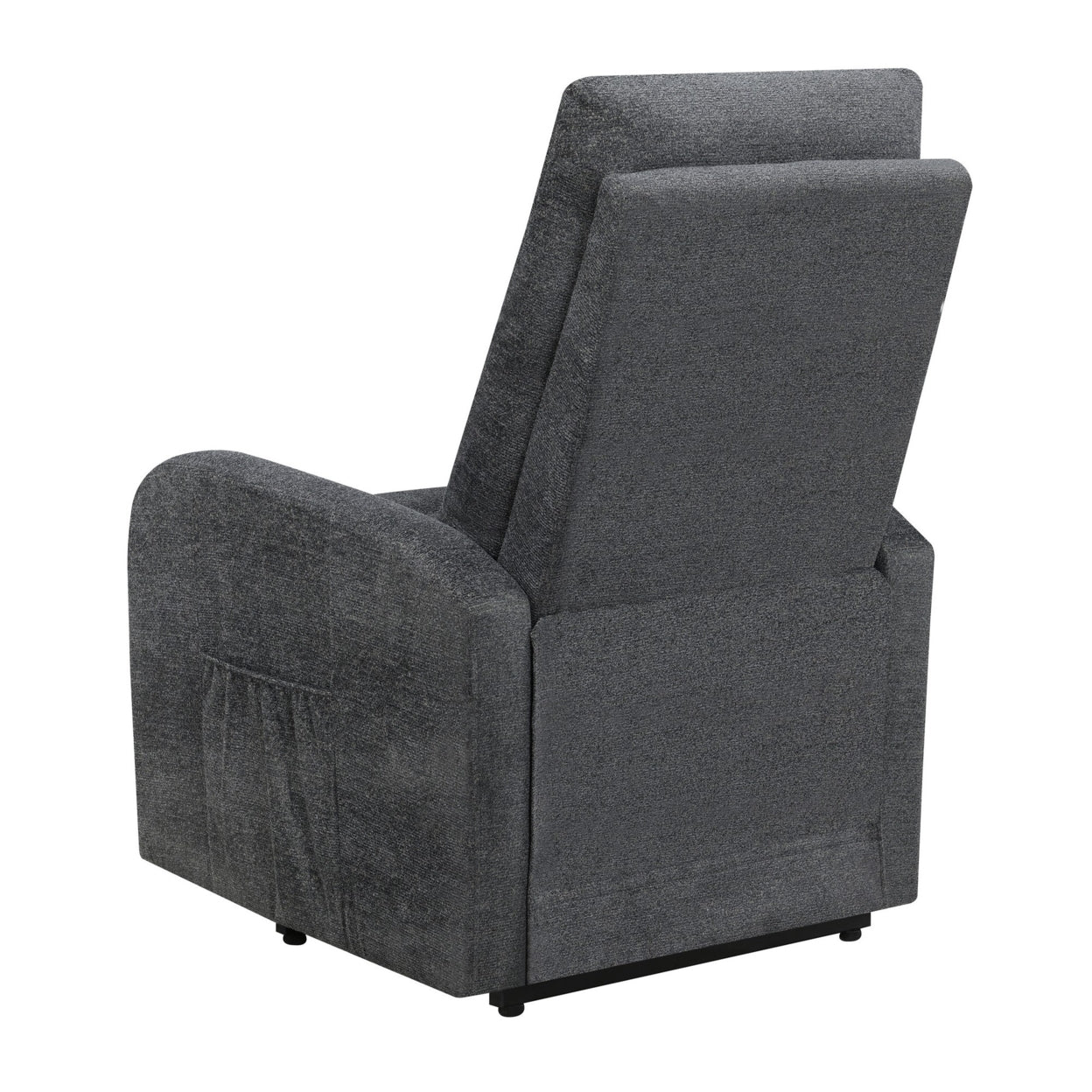 Tufted Upholstered Power Lift Recliner Charcoal
