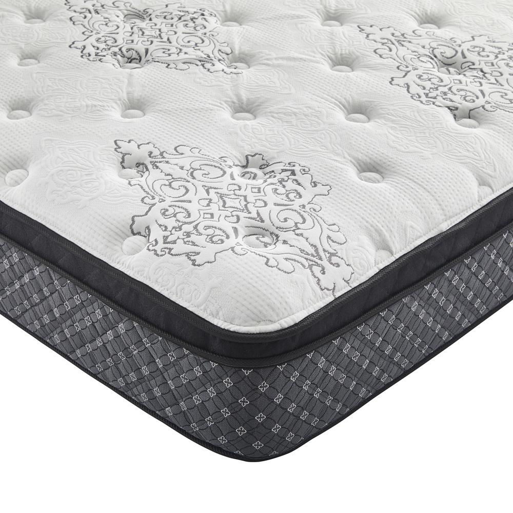 Aspen 12.5" Eastern King Mattress White and Black