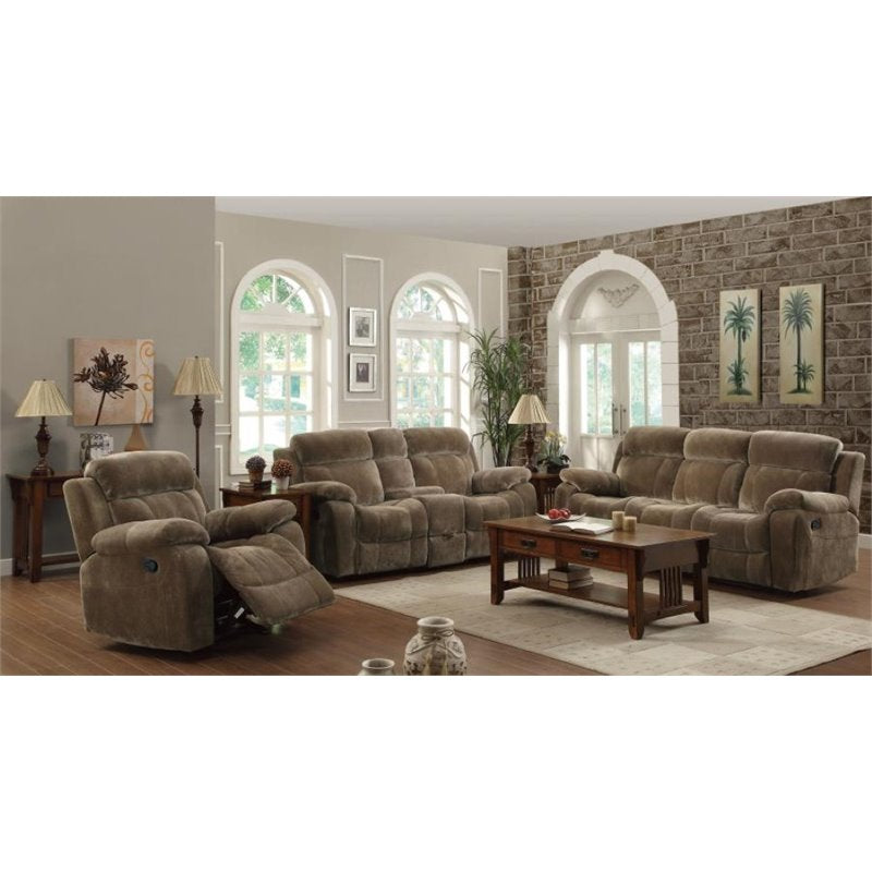 Myleene Upholstered Tufted Living Room Set Mocha