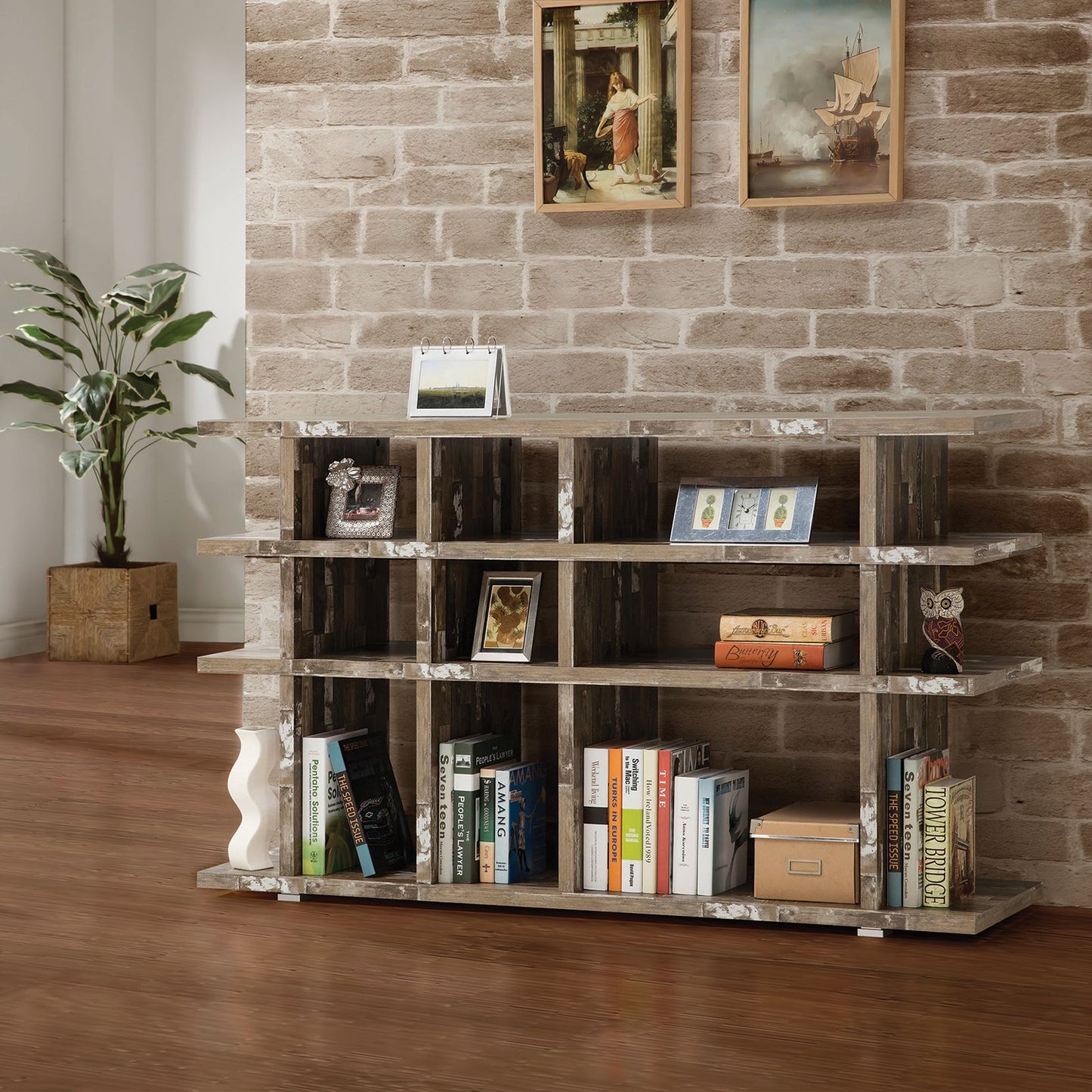 Santos 3-tier Open Bookcase Salvaged Cabin