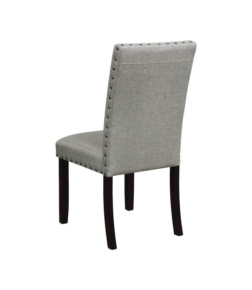 Kentfield Solid Back Upholstered Side Chairs Grey and Antique Noir (Set of 2)