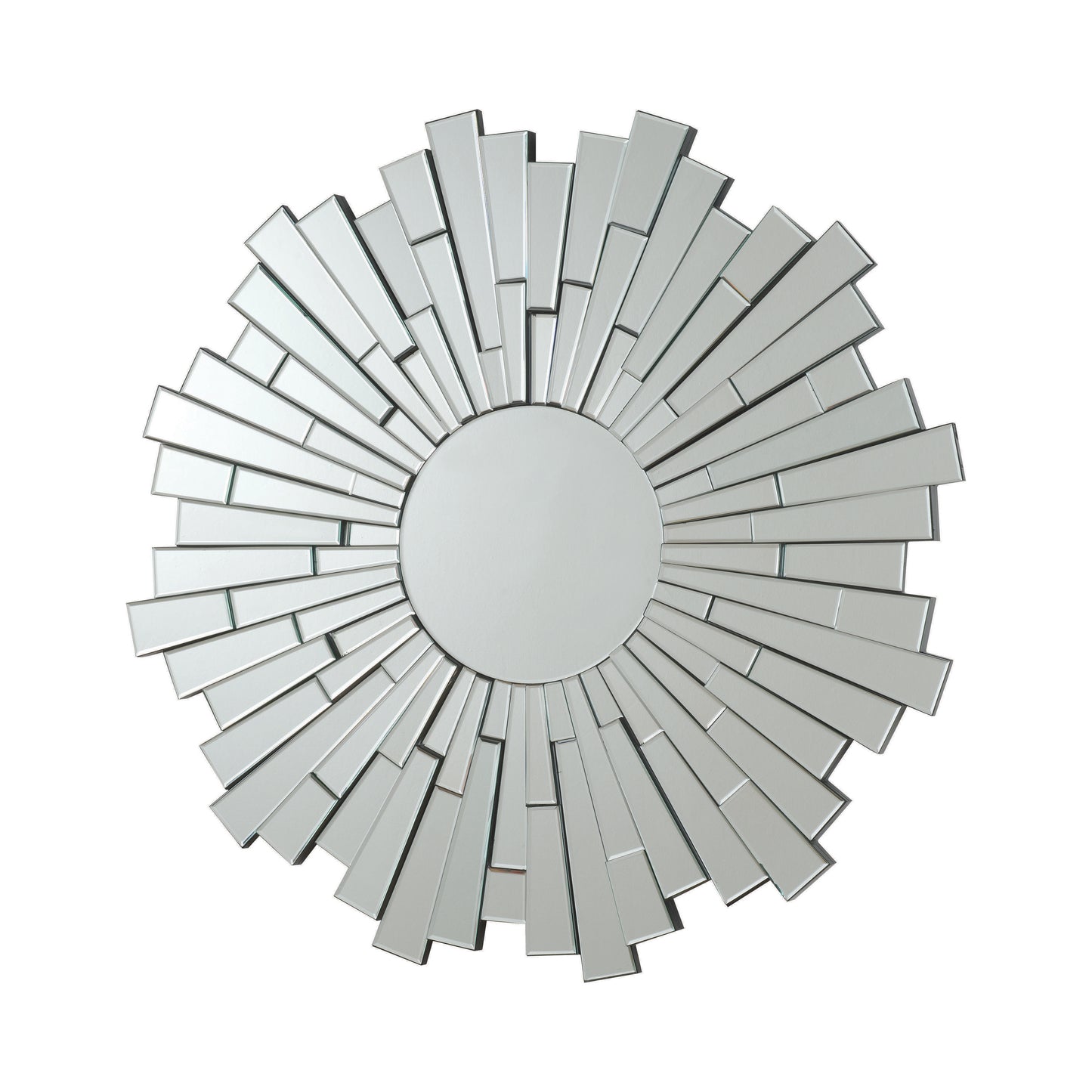 Sunburst Circular Mirror Silver