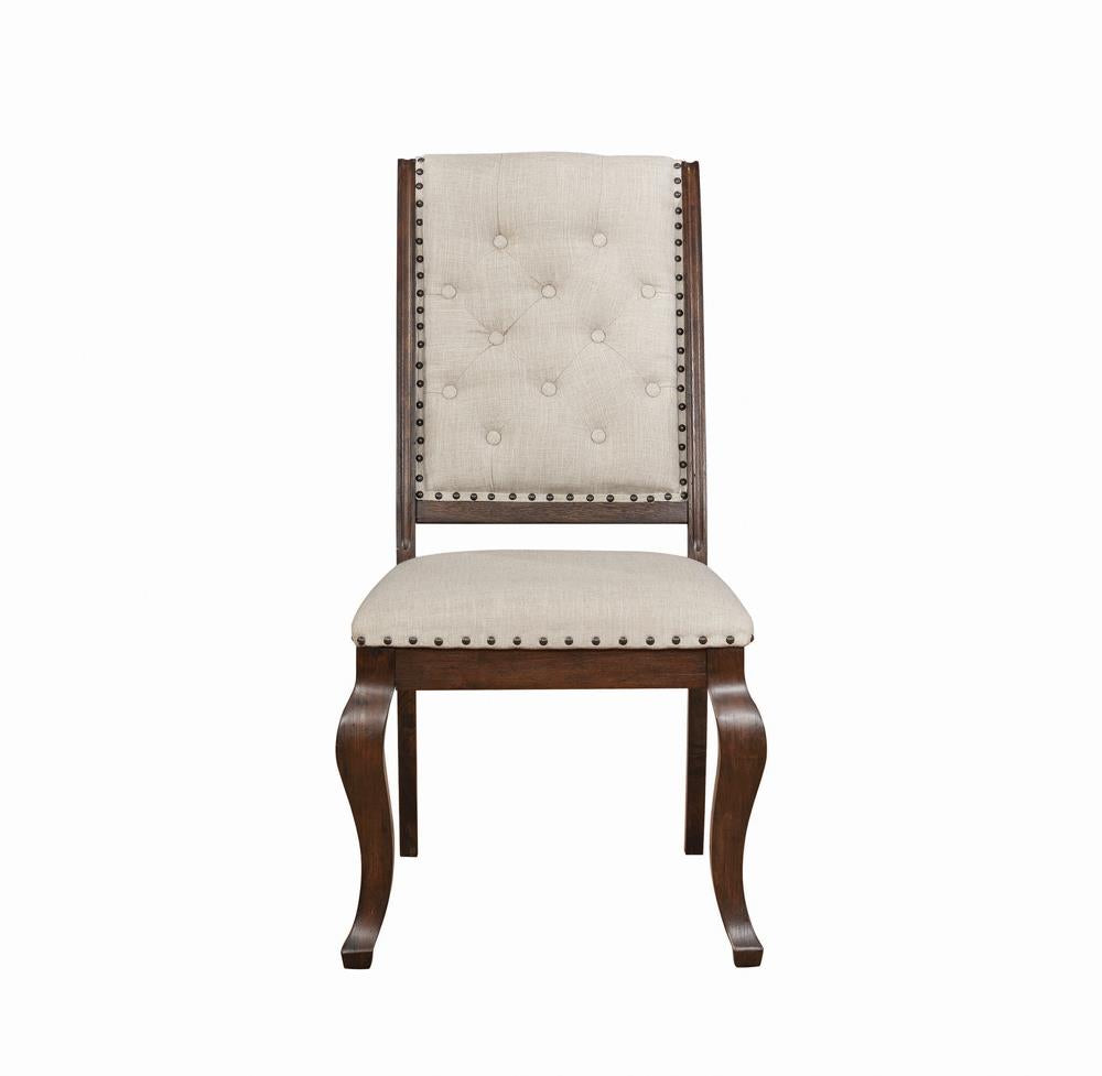 Brockway Cove Tufted Dining Chairs Cream and Antique Java (Set of 2)