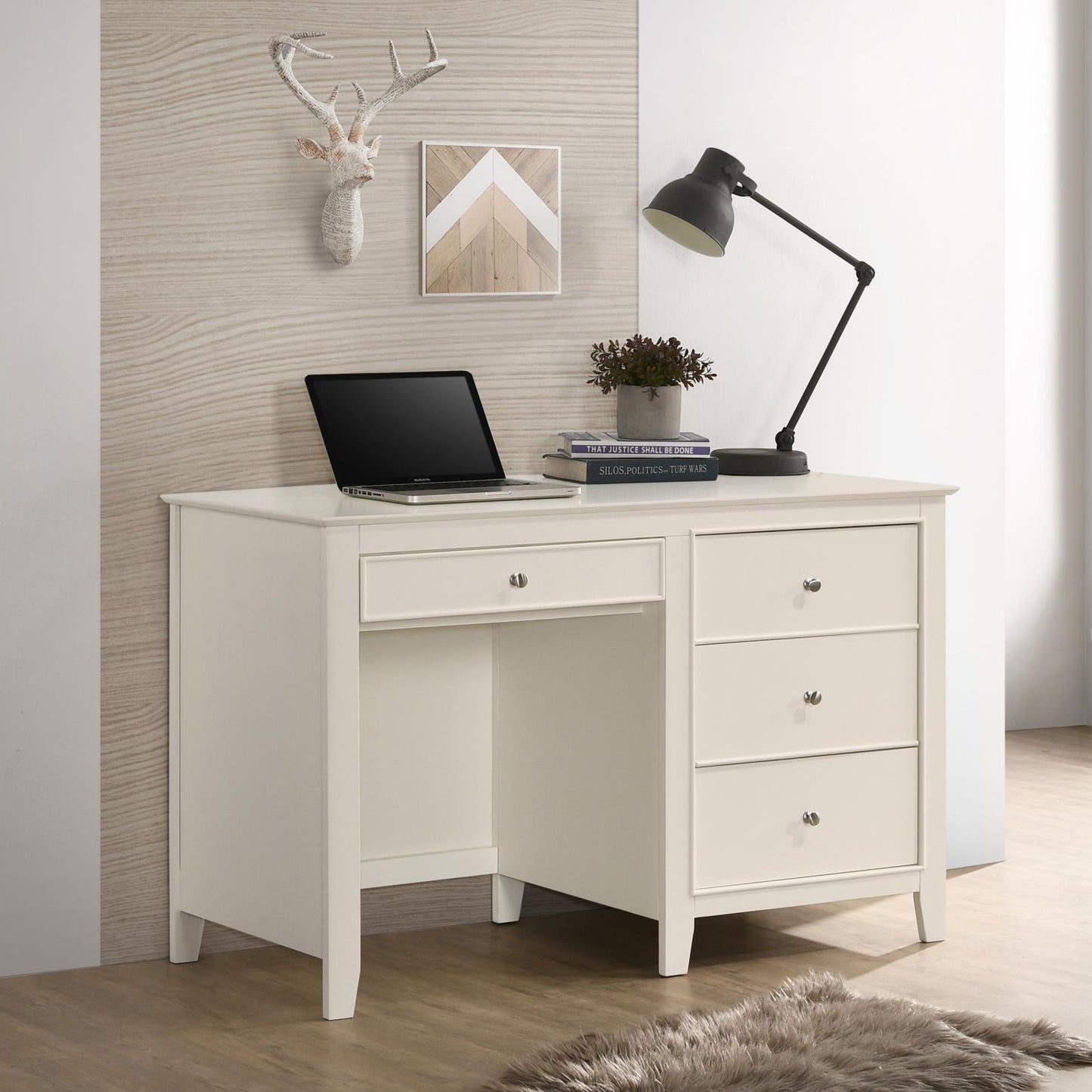 Selena 3-drawer Computer Desk Storage Buttermilk