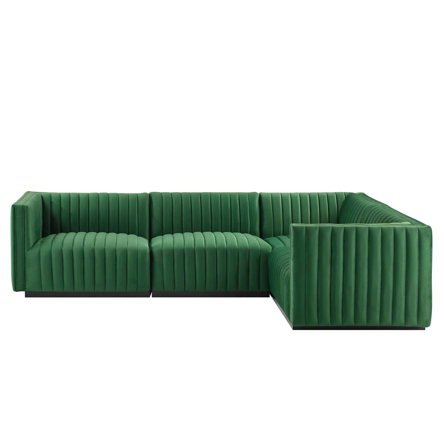 Conjure Channel Tufted Performance Velvet 4-Piece Sectional
