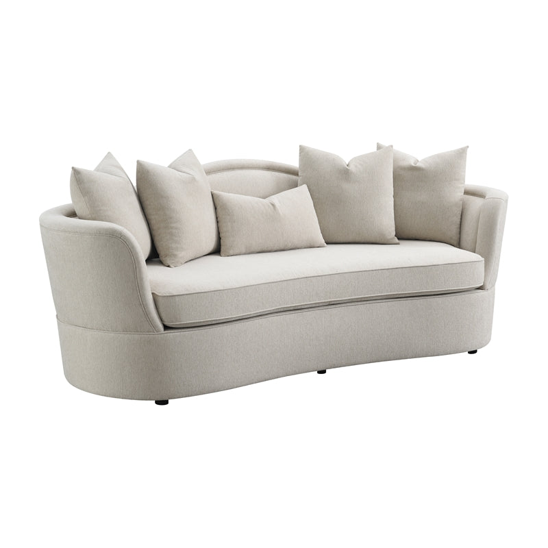 Kamilah 3-piece Upholstered Living Room Set with Camel Back Beige