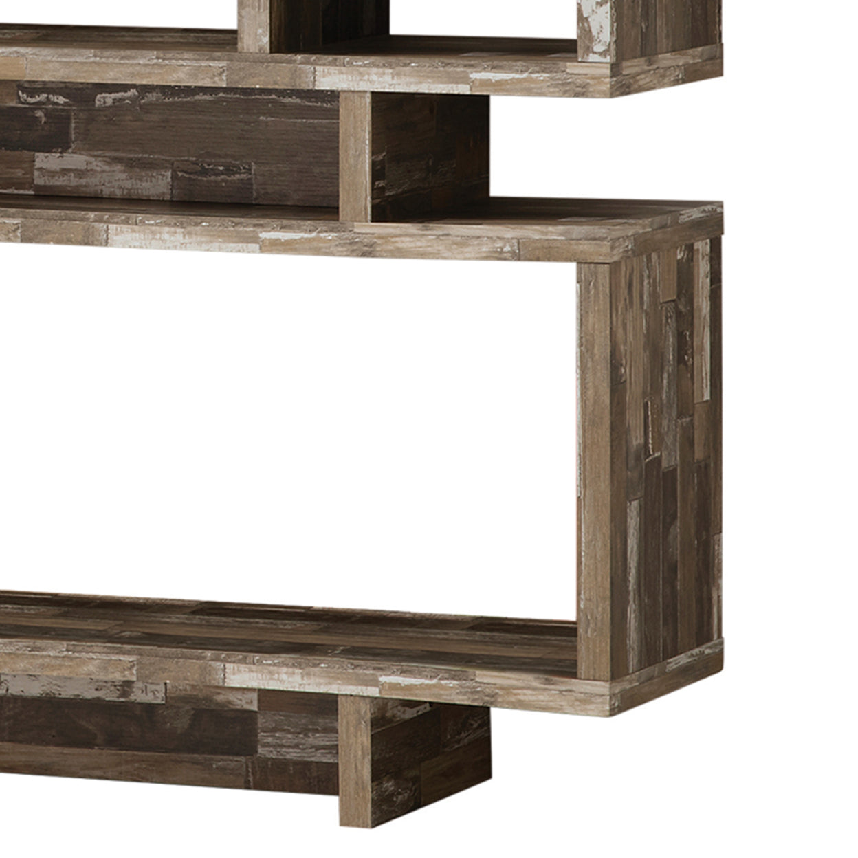 3-tier Geometric Bookcase Salvaged Cabin