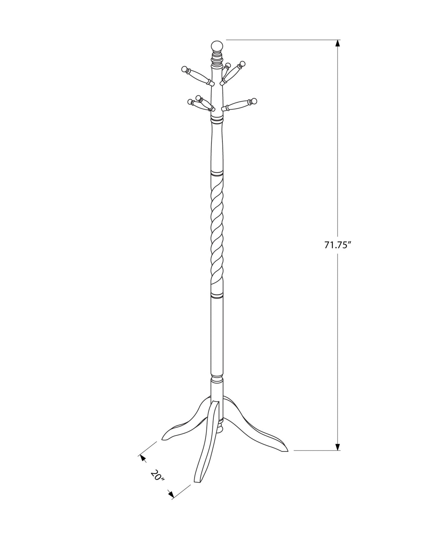 2-tier Coat Rack Merlot