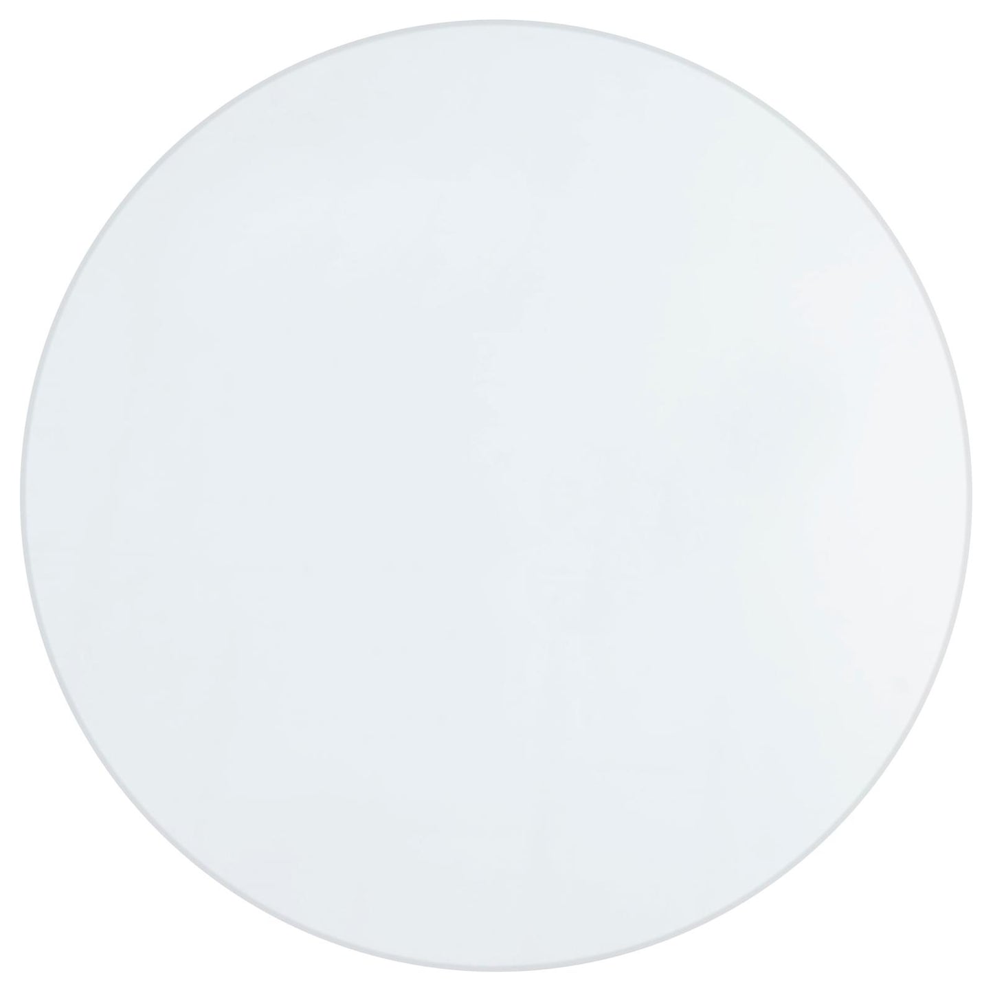 Quinn Hexagon Pedestal Glass Top Dining Table Mirror