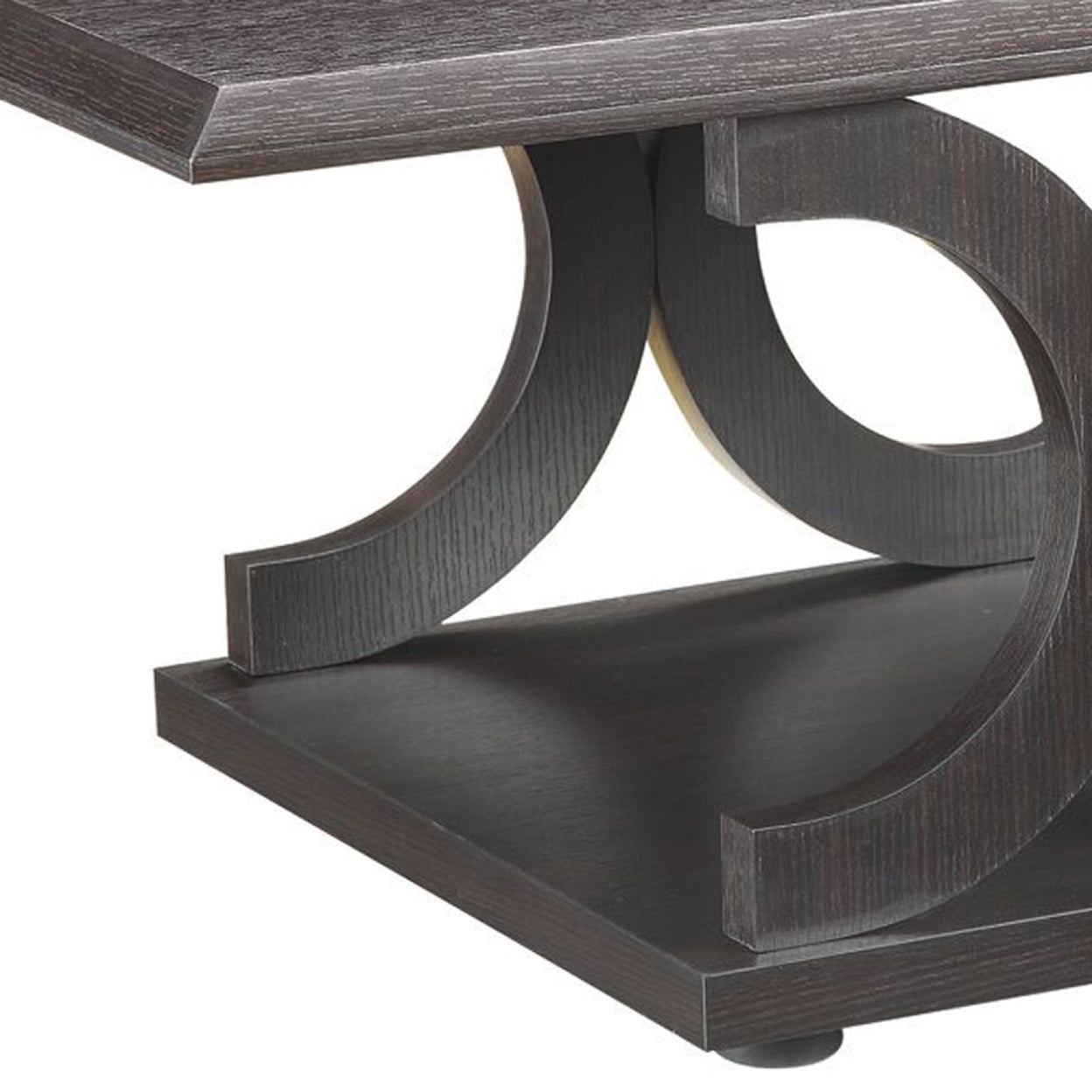 C-shaped Base Coffee Table Cappuccino