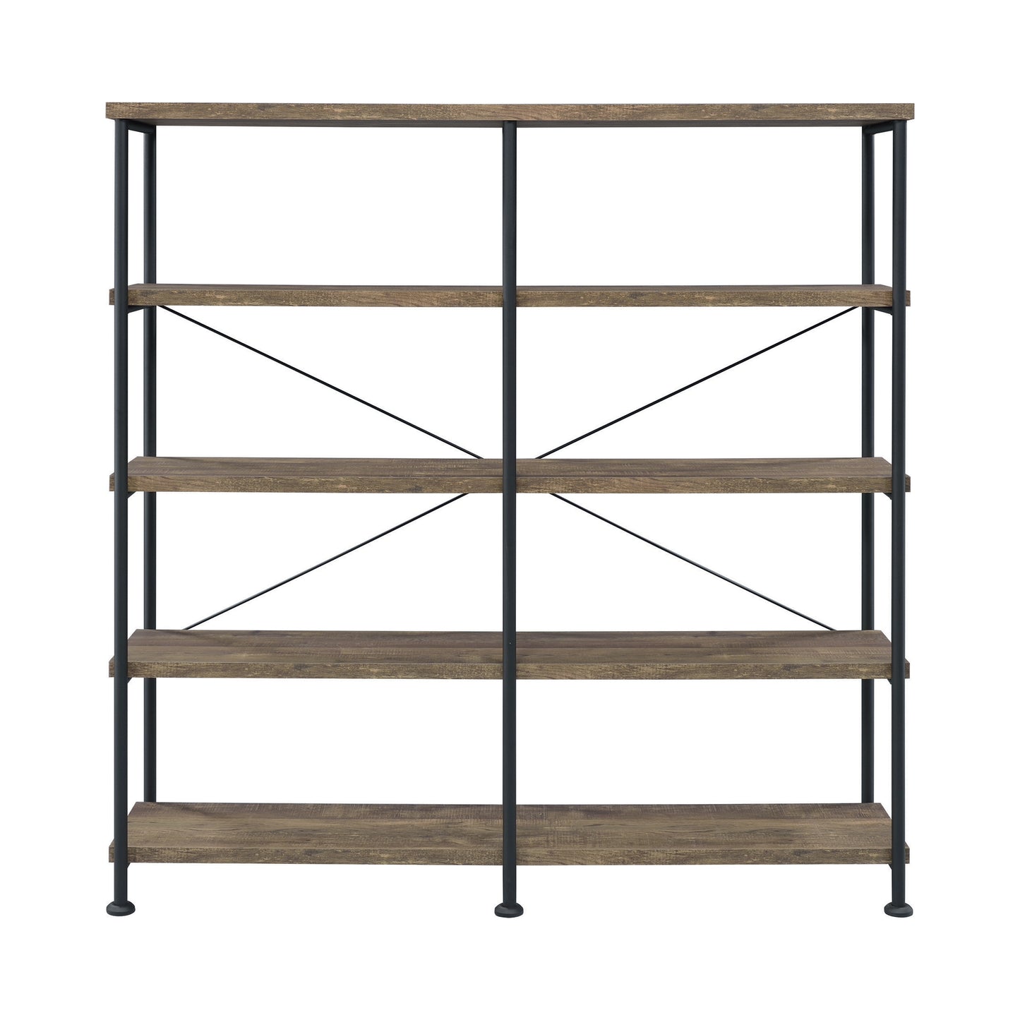 Analiese 4-shelf Open Bookcase Rustic Oak