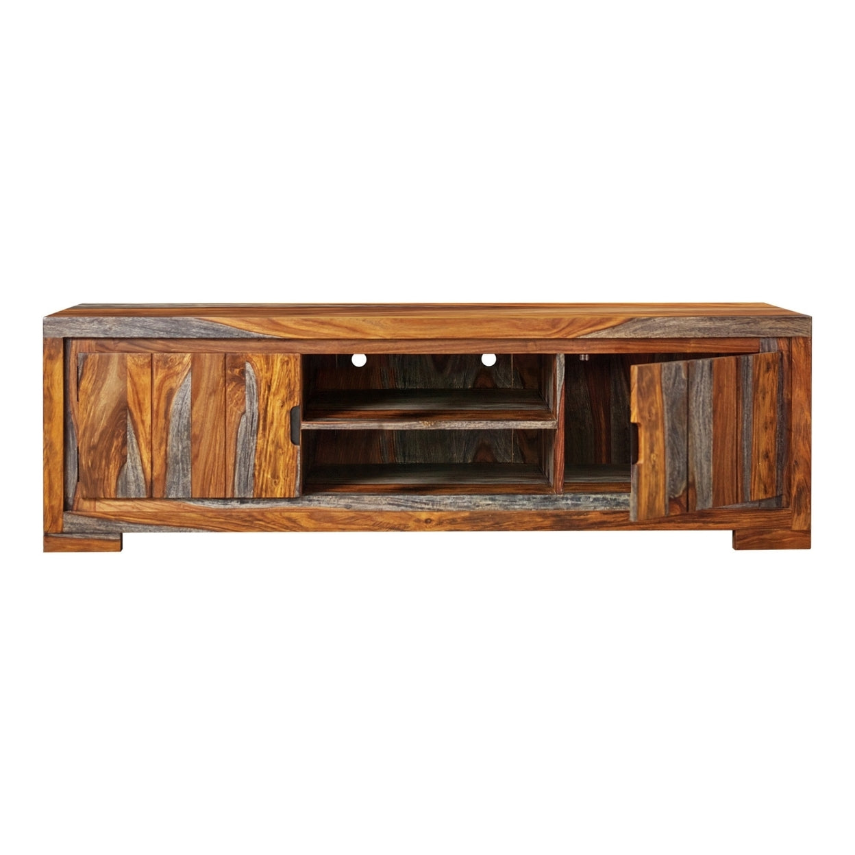 2-door TV Console Sheesham Grey