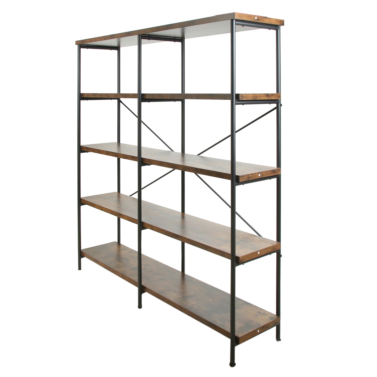 Analiese 4-shelf Open Bookcase Antique Nutmeg