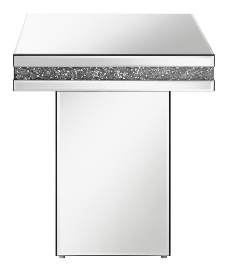 Elora Pedestal Square Top Accent Table Mirror