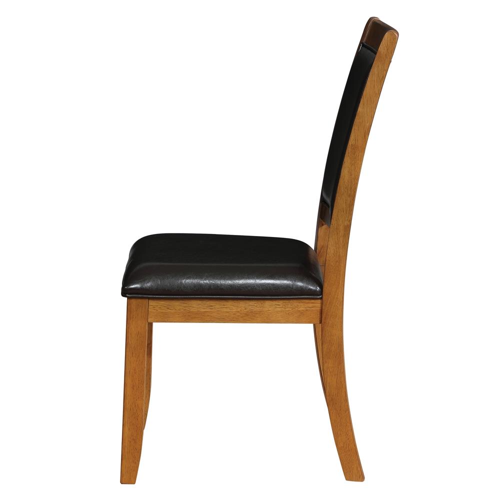 Nelms Upholstered Side Chairs Deep Brown and Black (Set of 2)