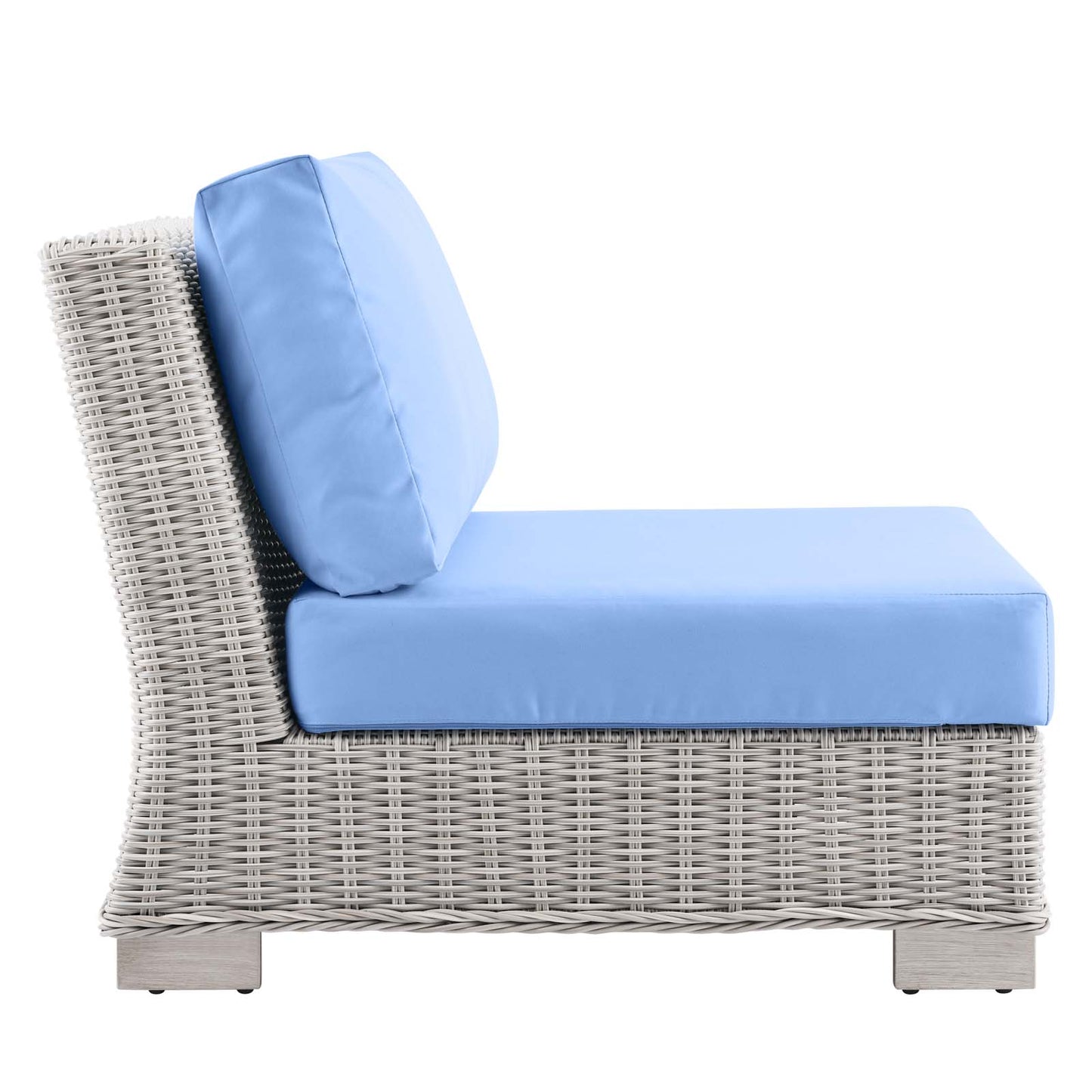 Conway Outdoor Patio Wicker Rattan 5-Piece Sectional Sofa Furniture Set
