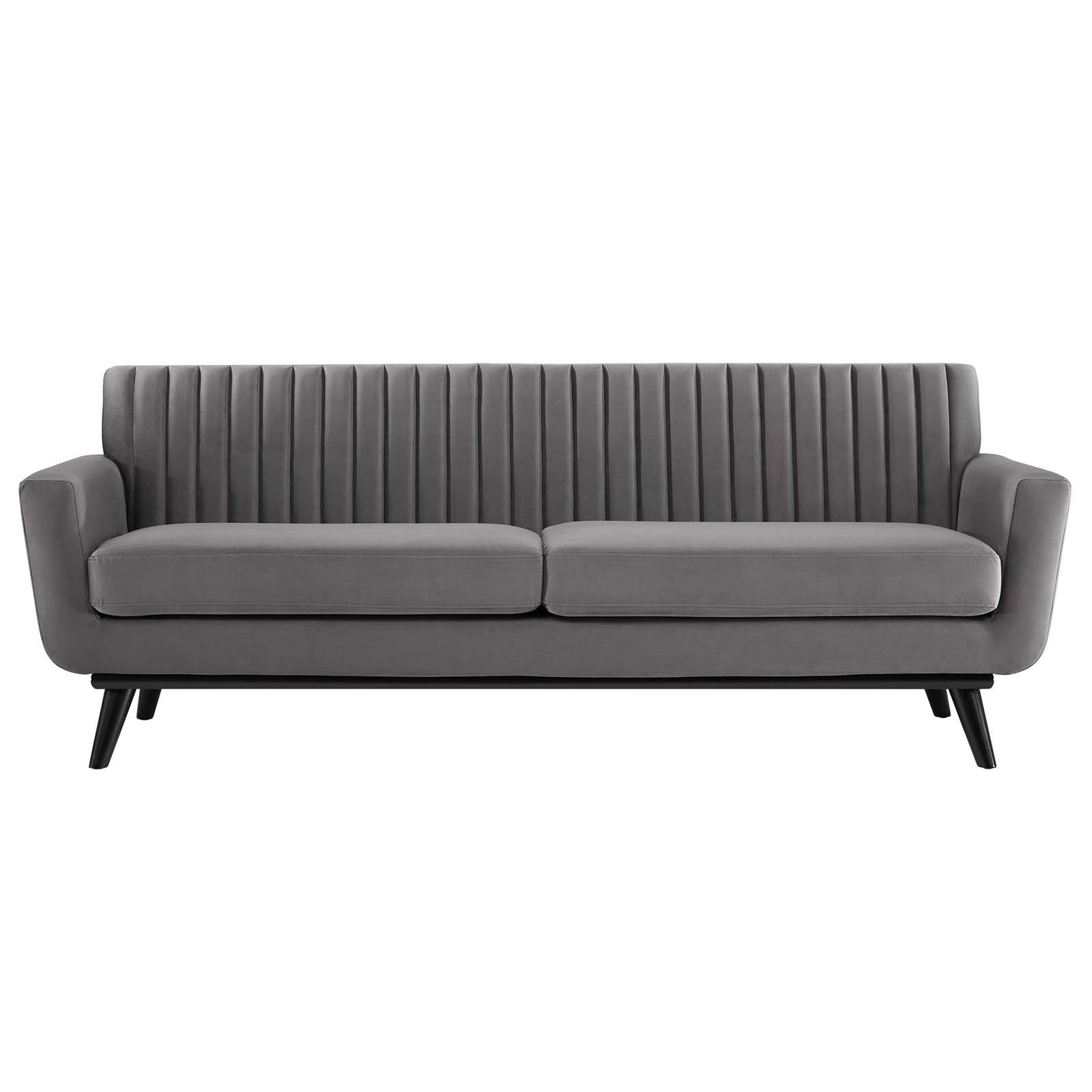 Engage Channel Tufted Performance Velvet Sofa