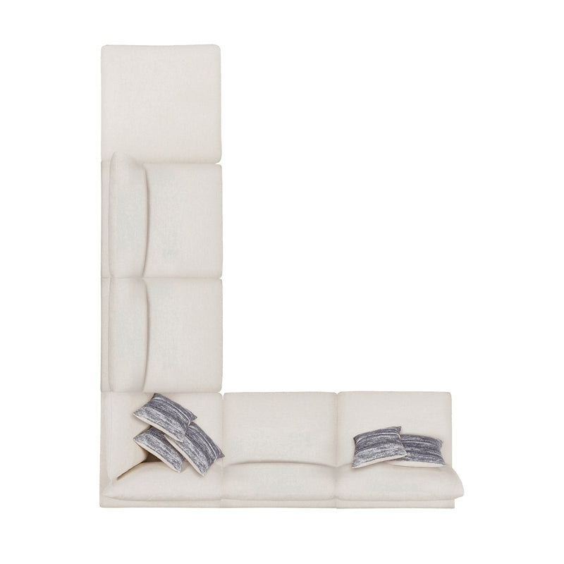 6-piece Upholstered Modular Sectional Beige