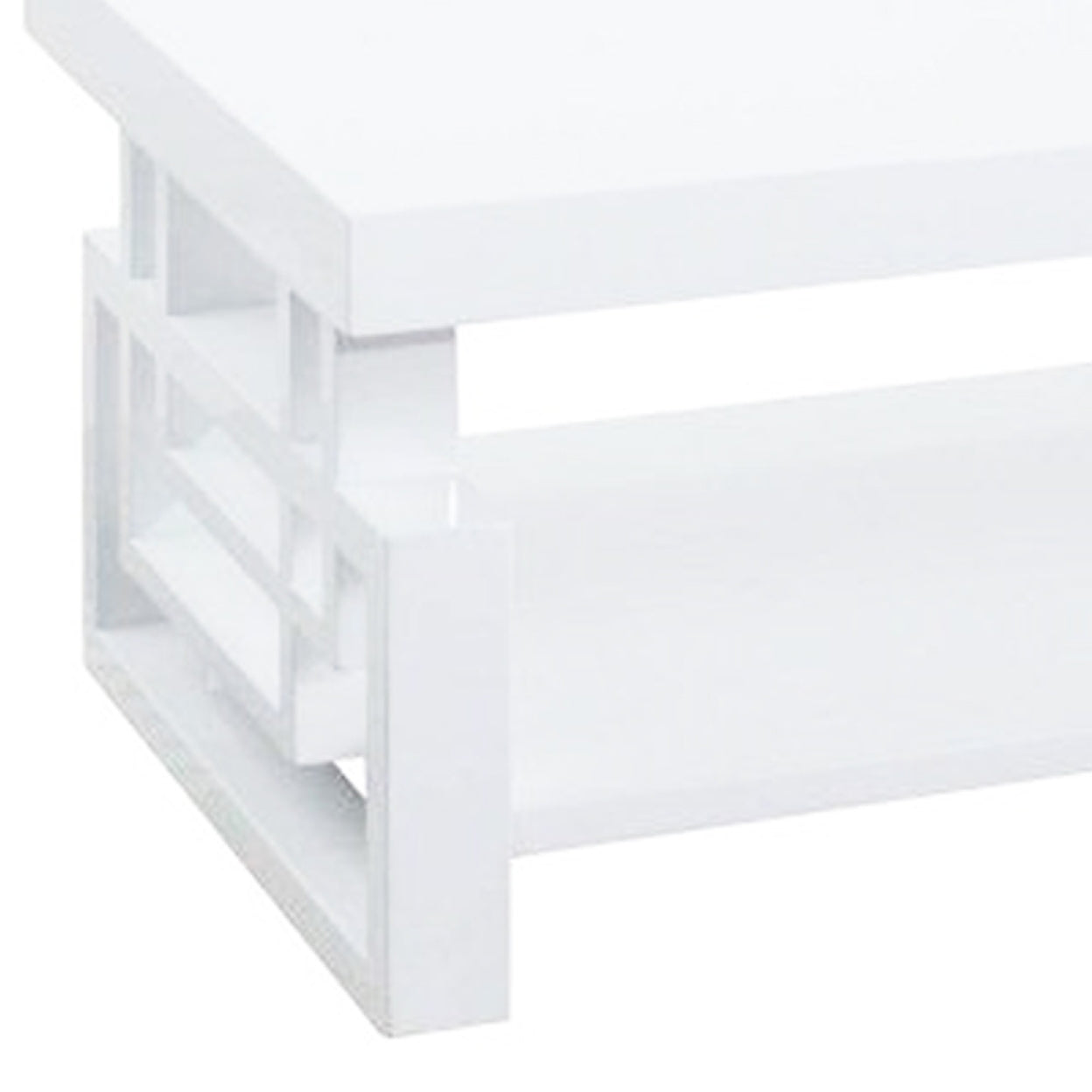 Rectangular Coffee Table High Glossy White