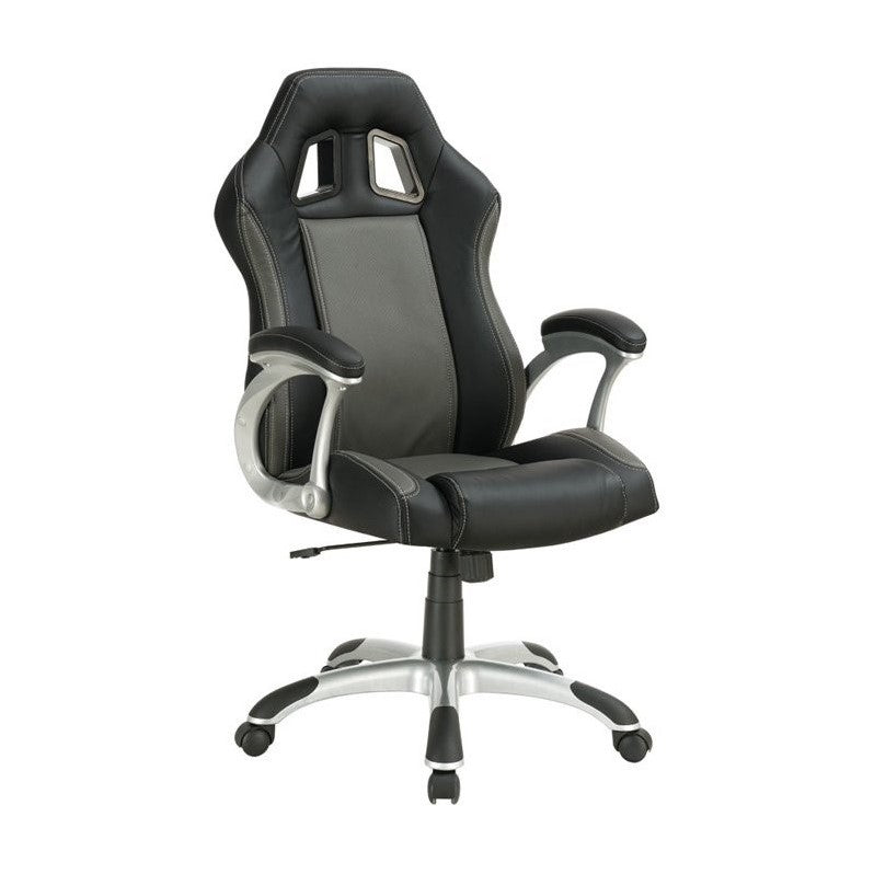 Adjustable Height Office Chair Black and Grey