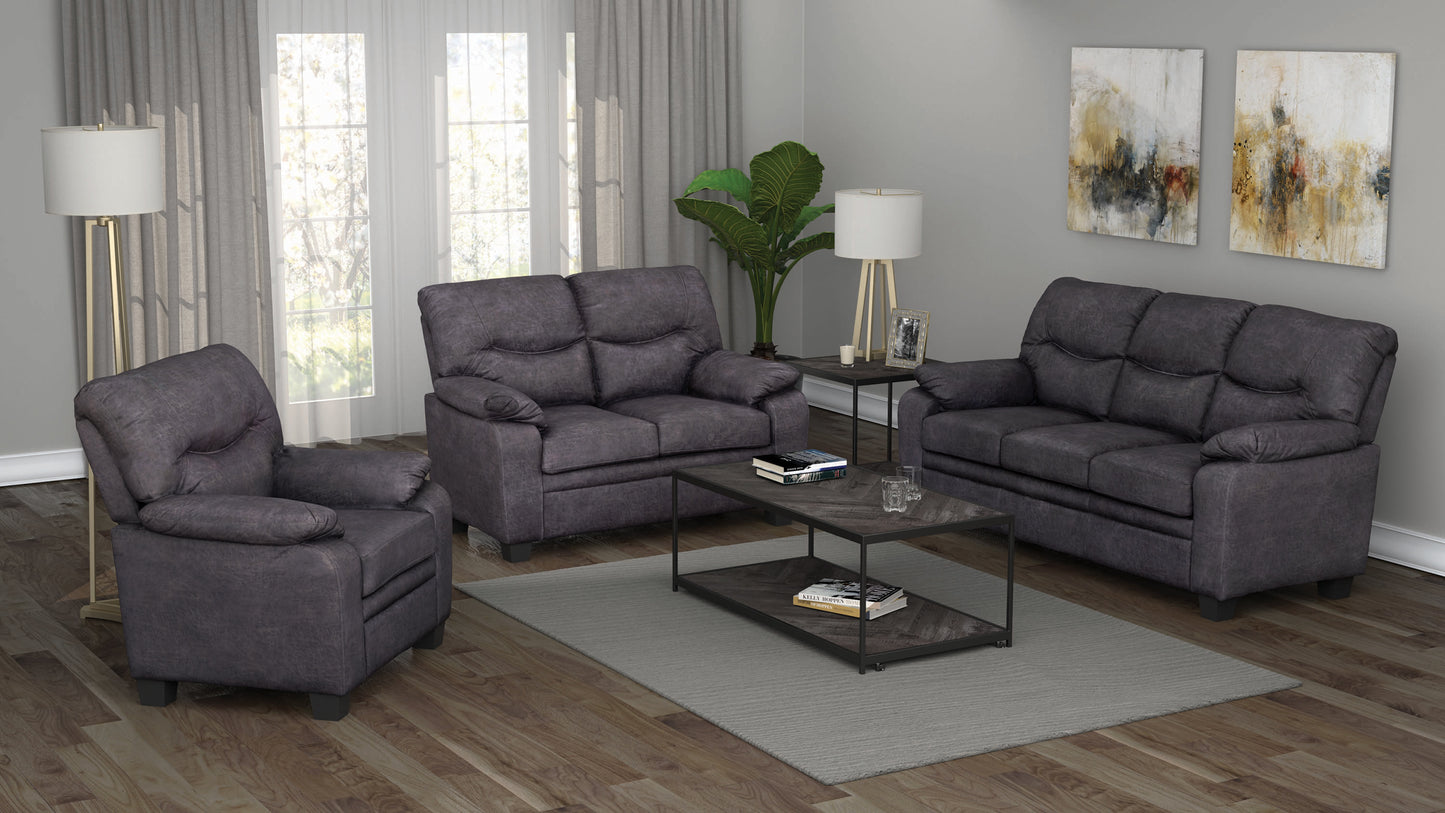 Meagan 2-piece Pillow Top Arms Living Room Set Brown