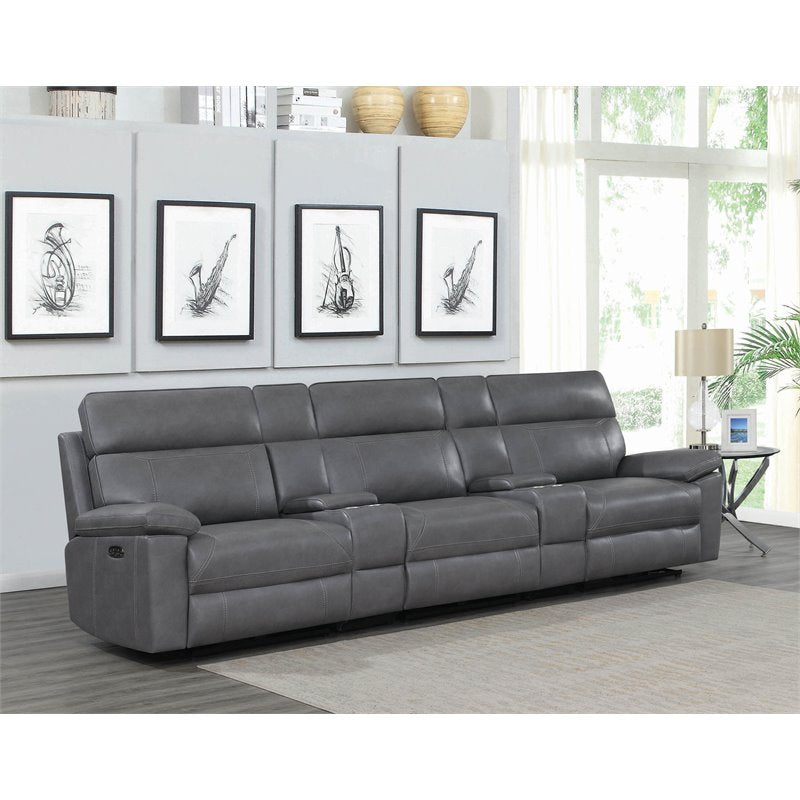Albany Upholstered Power Reclining Seat and Power Headrest Home Theater