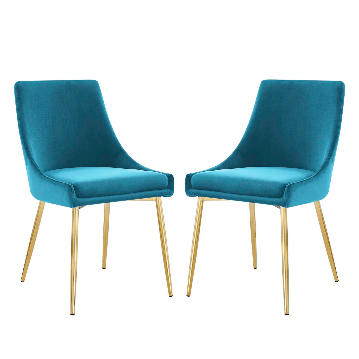 Viscount Performance Velvet Dining Chairs - Set of 2