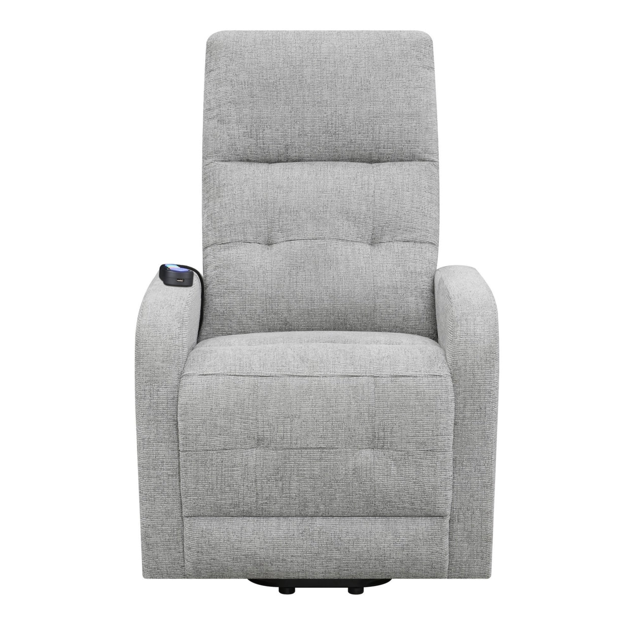 Tufted Upholstered Power Lift Recliner Grey