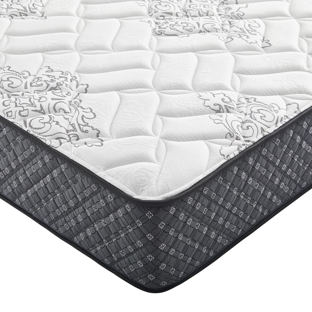Aspen 12.25" Twin Mattress White and Black