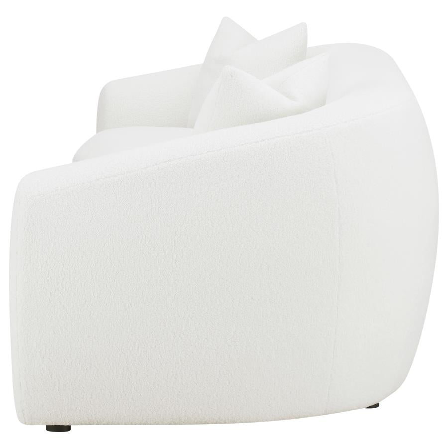 Isabella 3-piece Upholstered Tight Back Living Room Set White