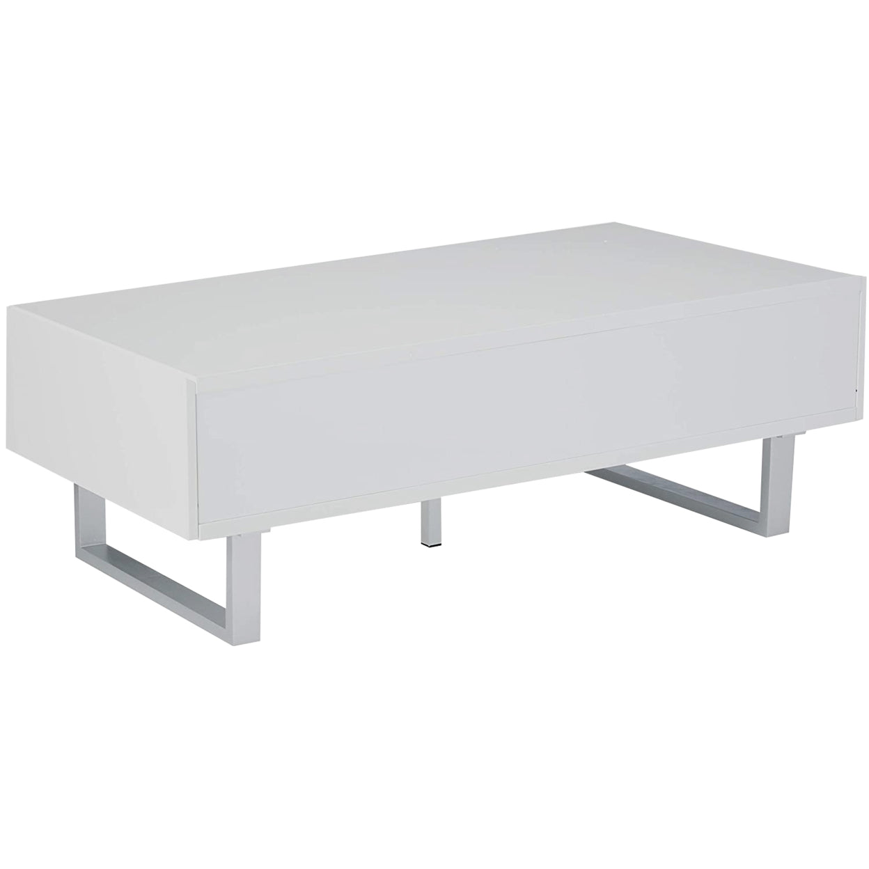 2-drawer Coffee Table High Glossy White