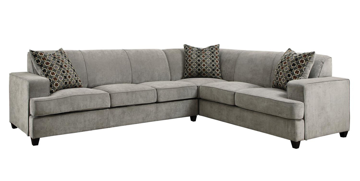 Tess L-shape Sleeper Sectional Grey