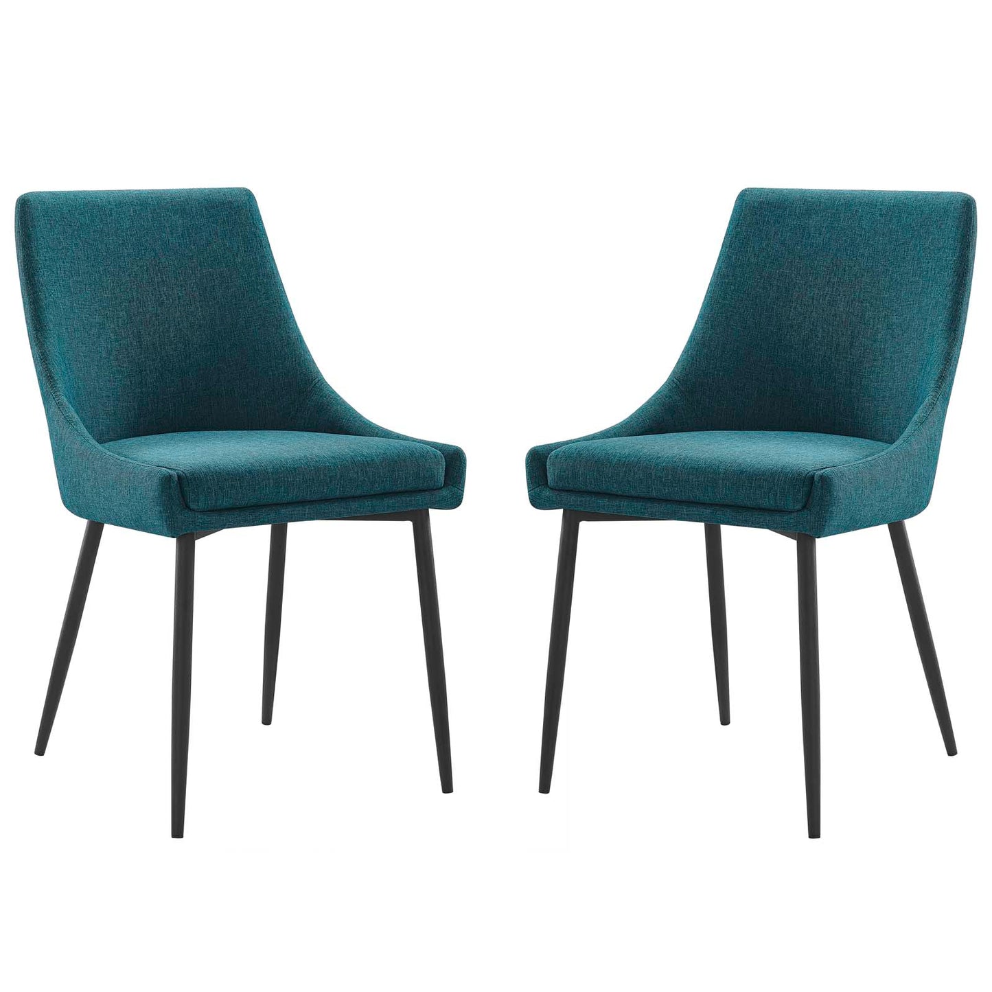 Viscount Upholstered Fabric Dining Chairs - Set of 2