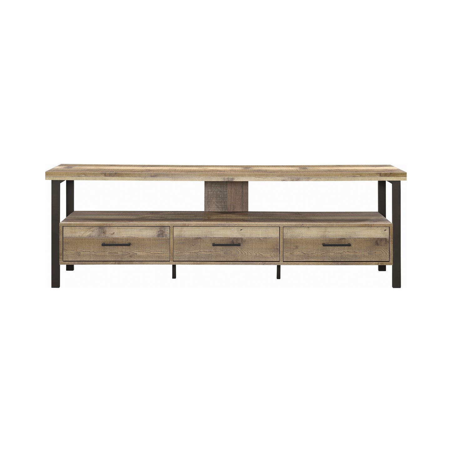 71" 3-drawer TV Console Weathered Pine